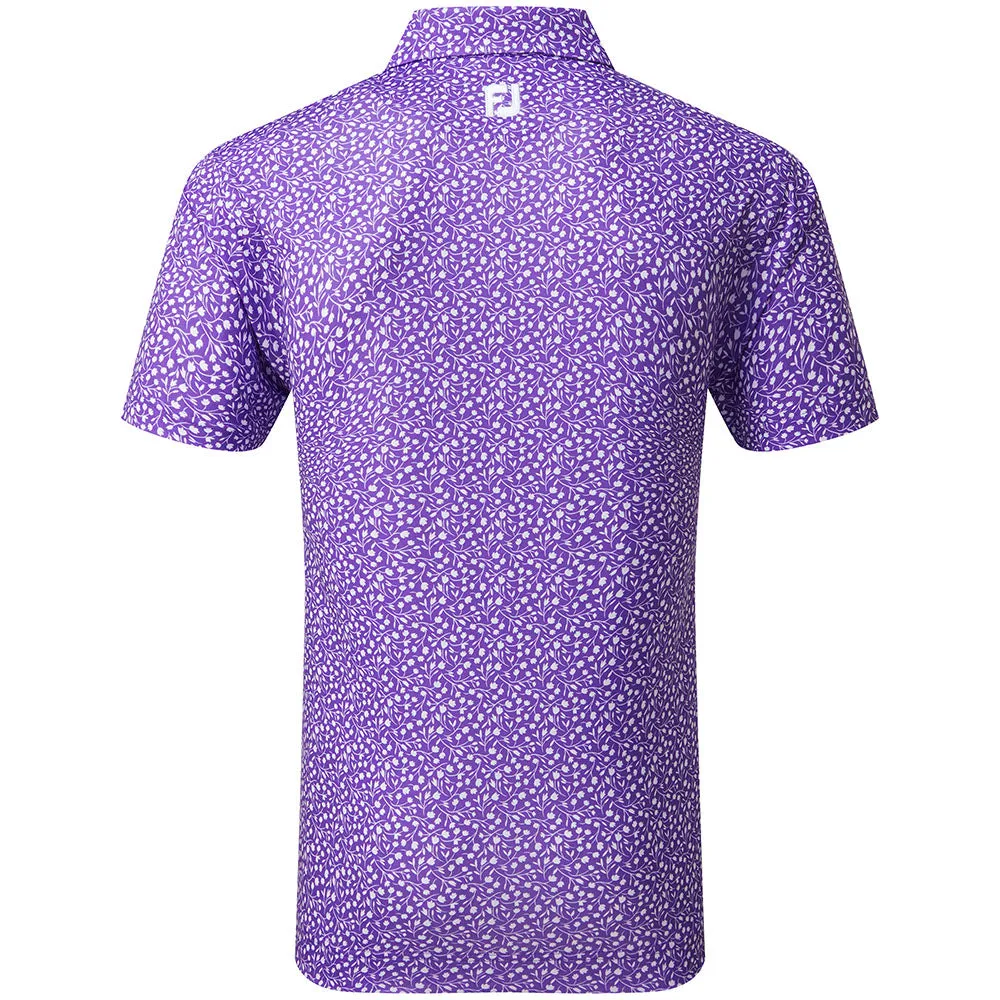 Footjoy Tossed Tulips Polo Shirt - Violet/White Gear Up and Go