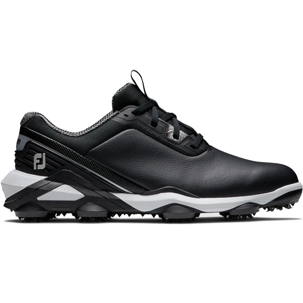 Redefine Classic Footjoy Tour Alpha Spiked Waterproof Shoes - Black/White/Silver