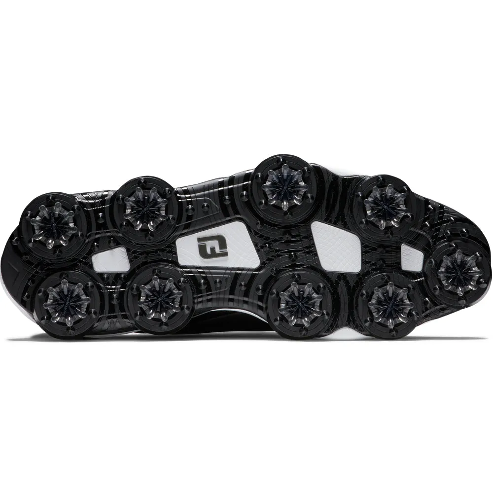Footjoy Tour Alpha Spiked Waterproof Shoes - Black/White/Silver Steal
