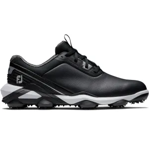 Affordable Footjoy Tour Alpha Spiked Waterproof Shoes - Black/White/Silver