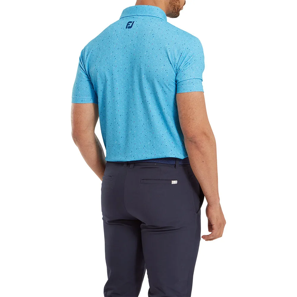 Footjoy Tweed Texture Pique Polo Shirt - Blue Sky Dare to Lead Black Friday Sale