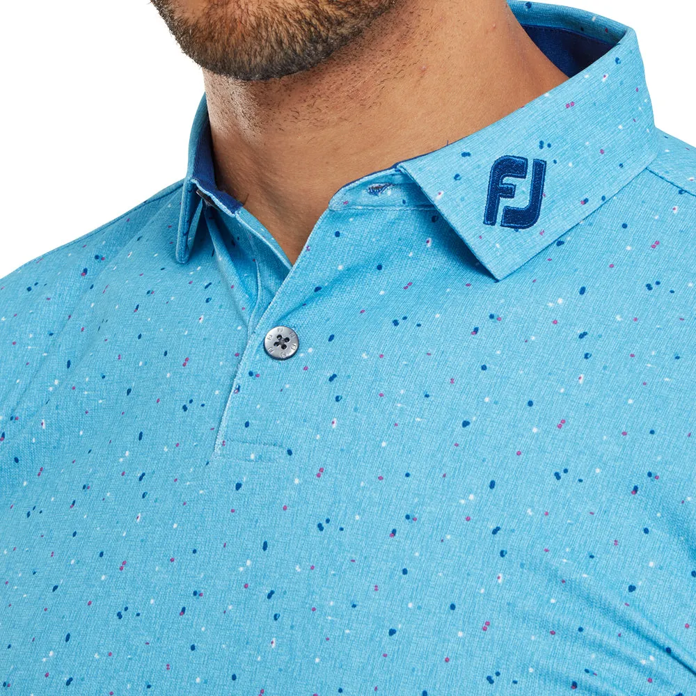 Easter Sale Keep Going Strong Footjoy Tweed Texture Pique Polo Shirt - Blue Sky