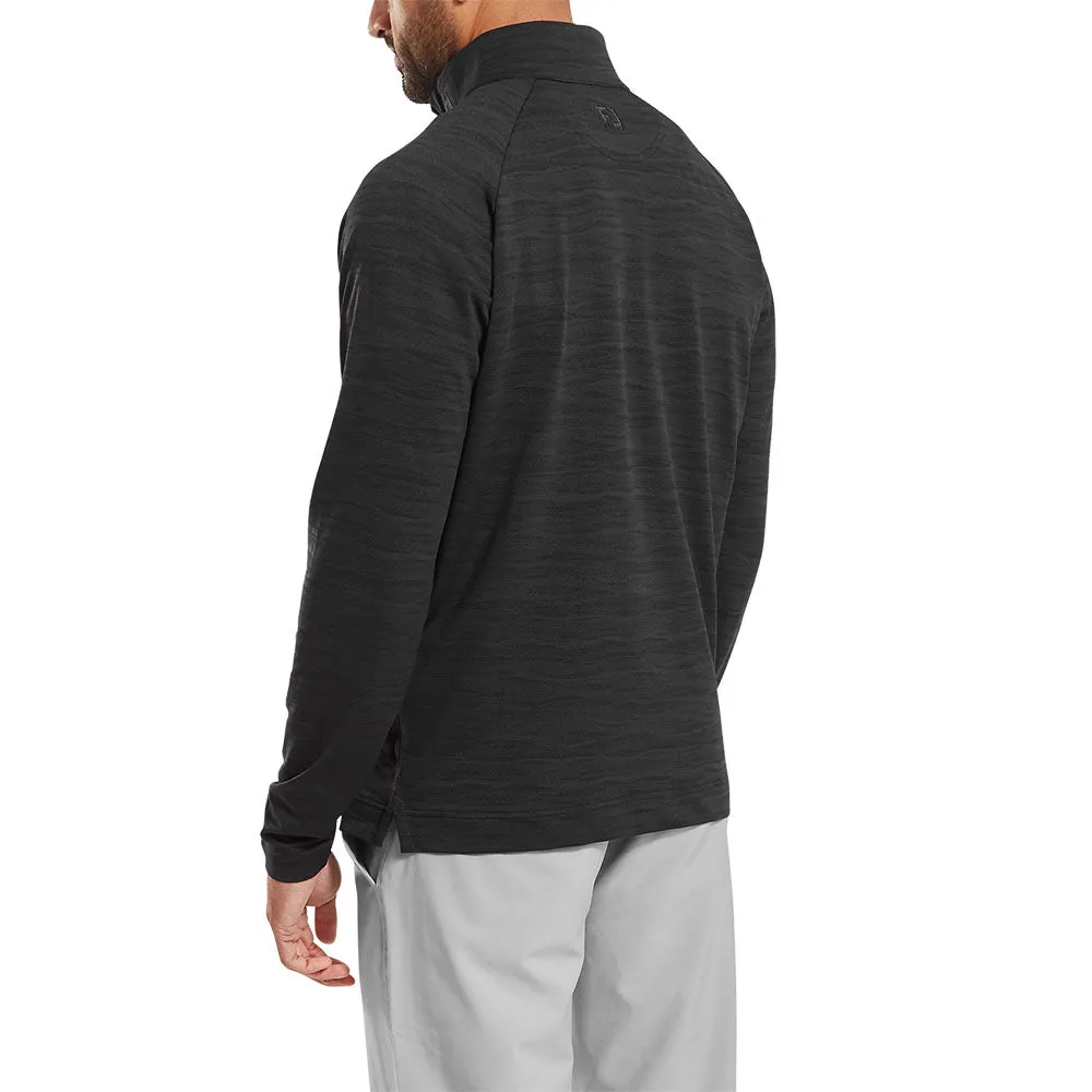 Christmas Eve Sale Footwear for the Fearless Footjoy Wave Jacquard Chill-Out Pullover - Black