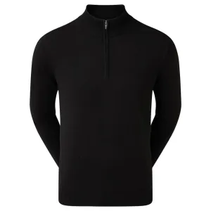 Loud Looks, Smooth Moves Footjoy Wool Blend 1/2 Zip Lined Pullover - Black