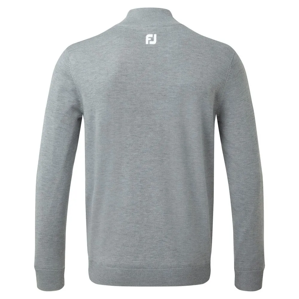 New Year's Eve Sale Footjoy Wool Blend 1/2 Zip Lined Pullover - Heather Grey