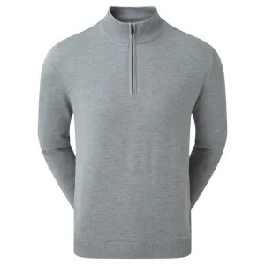 Exclusive Deal Command Attention Footjoy Wool Blend 1/2 Zip Lined Pullover - Heather Grey