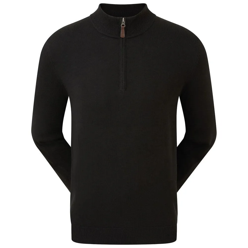Memorial Day Sale Dare to Lead Footjoy Wool Blend 1/2 Zip Pullover - Black