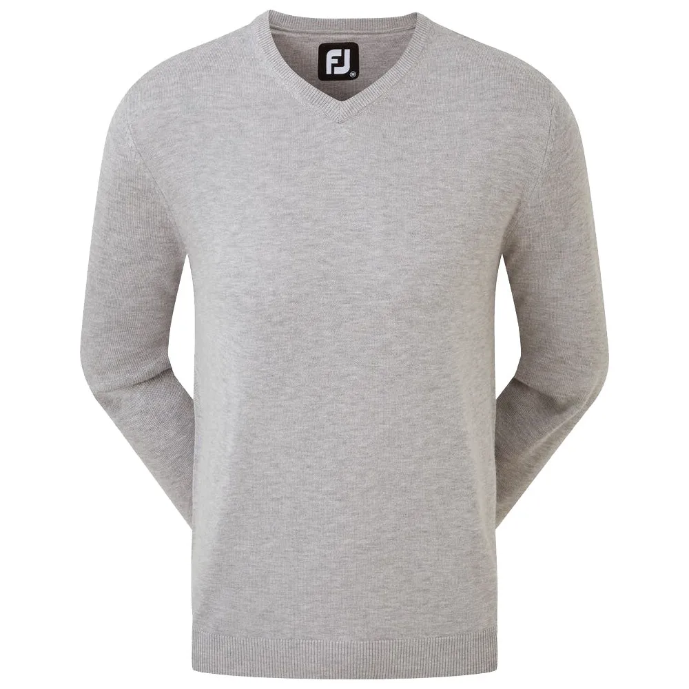 Christmas Day Sale Footjoy Wool Blend V-Neck Pullover - Heather Grey