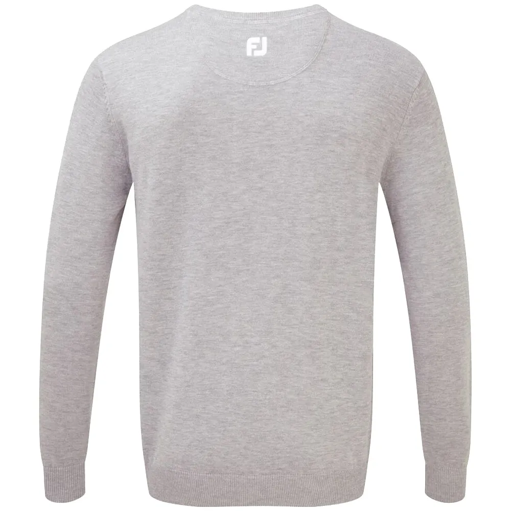 Great Value Footjoy Wool Blend V-Neck Pullover - Heather Grey