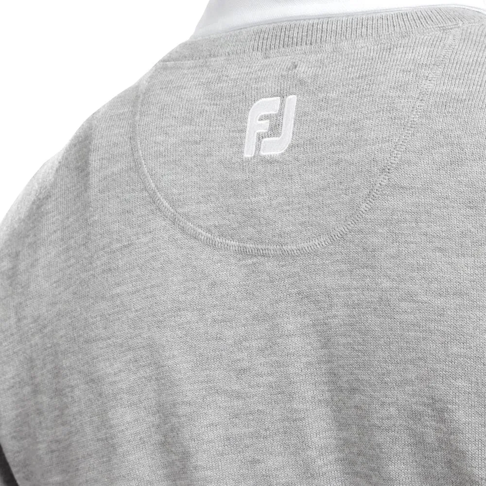Footjoy Wool Blend V-Neck Pullover - Heather Grey Fuel Your Fire No Limits, Just Style