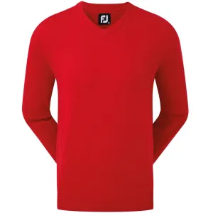 Exclusive Deal Footjoy Wool Blend V-Neck Pullover - Red
