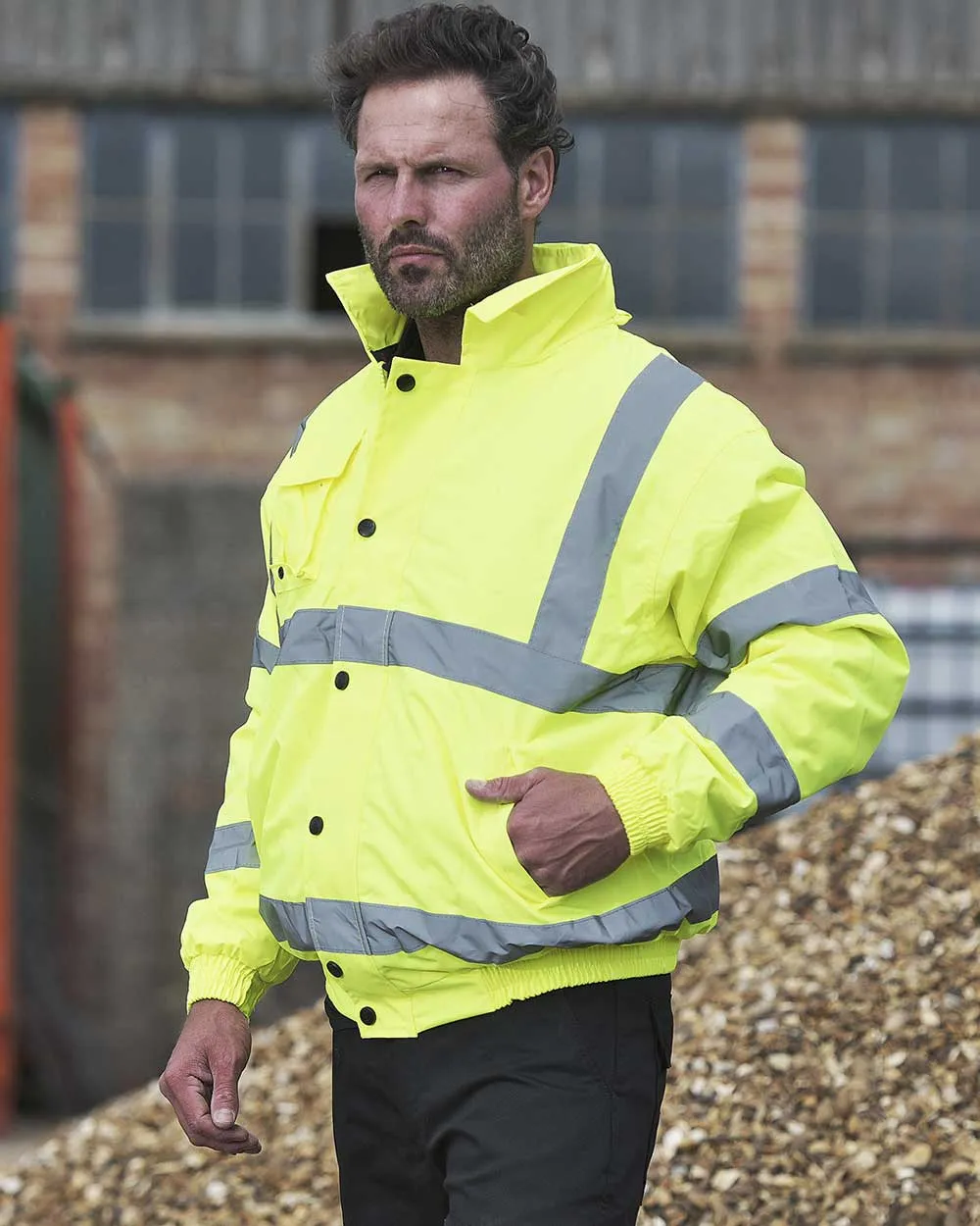 Fort Hi-Vis Waterproof Bomber Jacket Dog Walking Waterproof Jackets