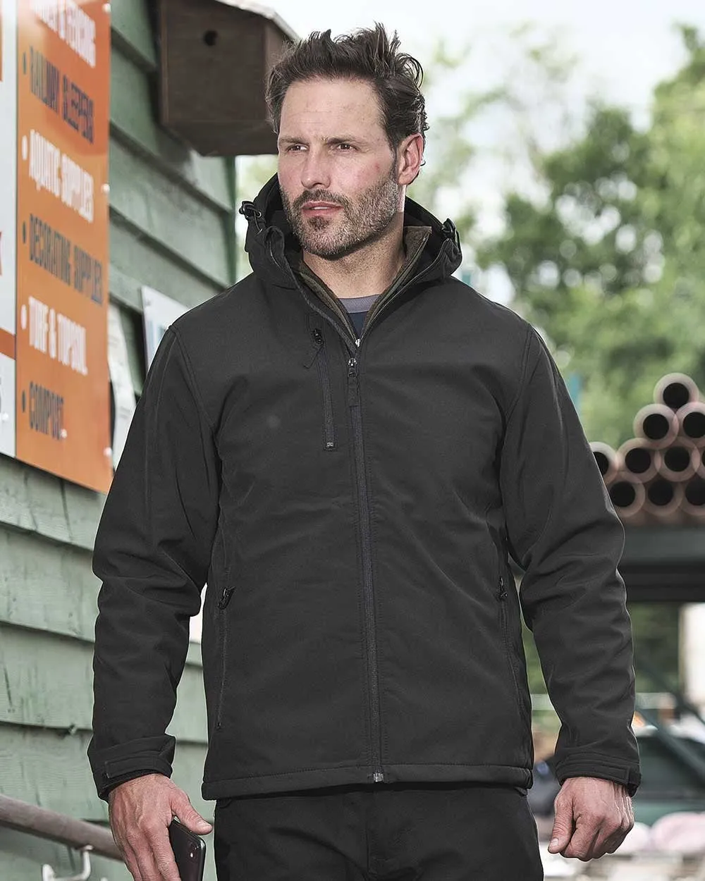 Fort Holkham Hooded Softshell Jacket Men's Bomber Jackets