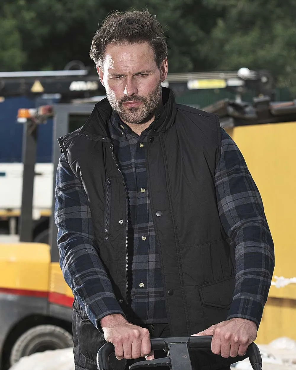 Fort Wroxham Bodywarmer Tartan Plaid Shirts Men