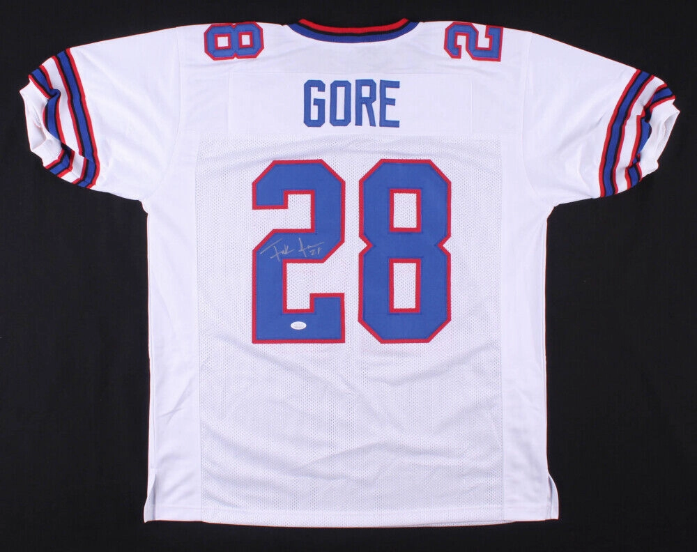 Frank Gore Signed Buffalo Bills White Jersey (JSA COA) 5??Pro Bowl Running Back
