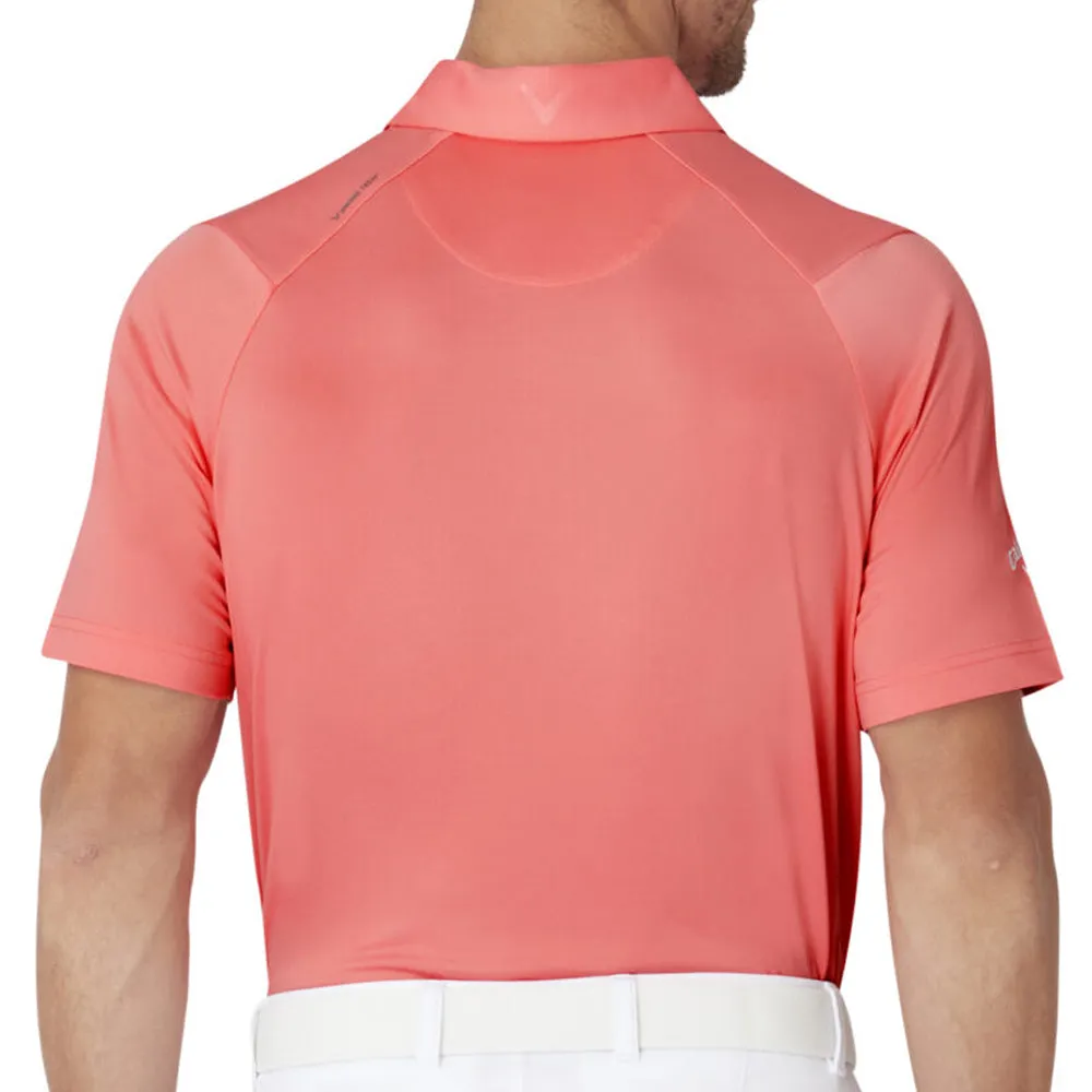 Callaway Swingtech Solid Polo Shirt - Strawberry Pink All Eyes on You Unleash Your Power