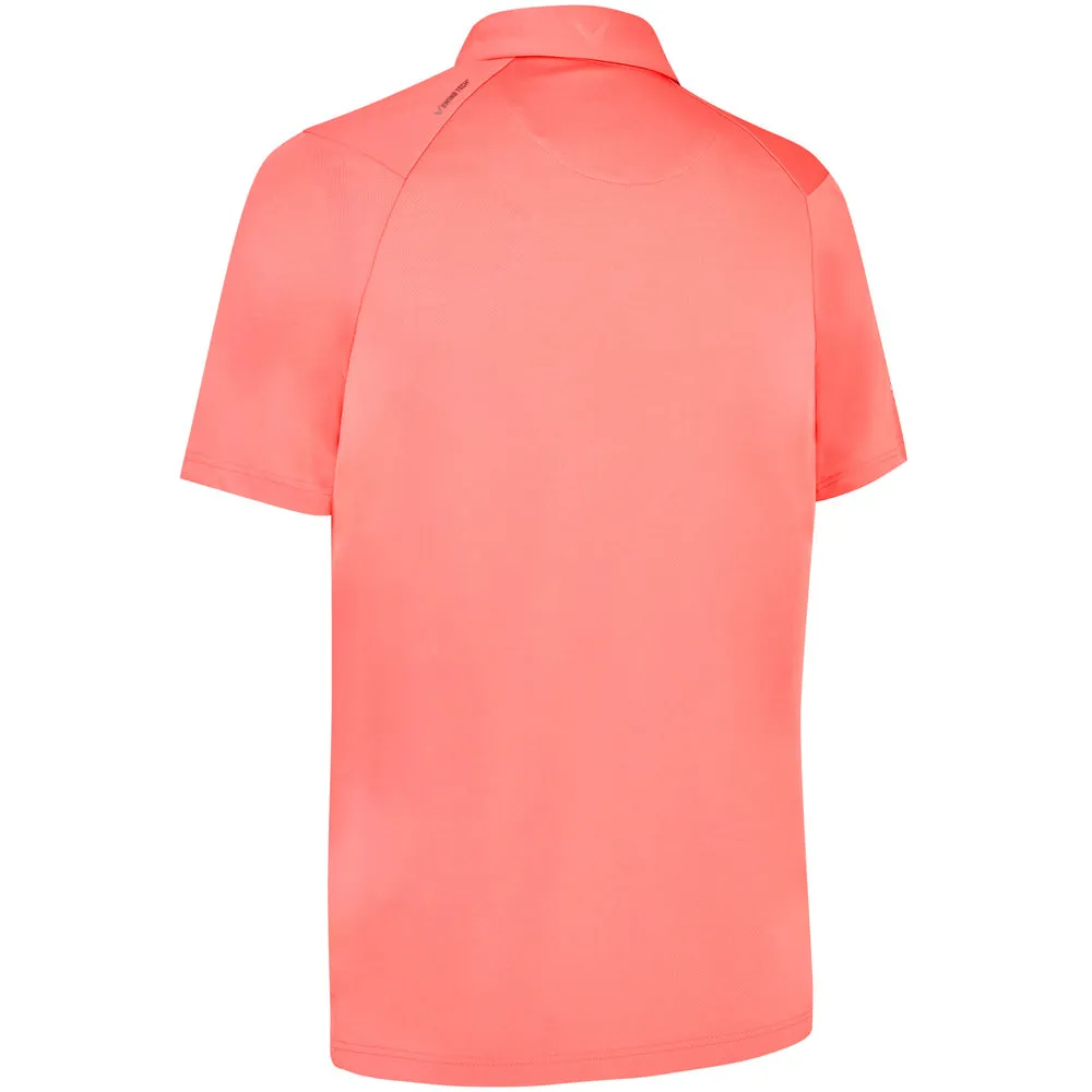 Callaway Swingtech Solid Polo Shirt - Strawberry Pink Cyber Monday Sale Feel the Energy