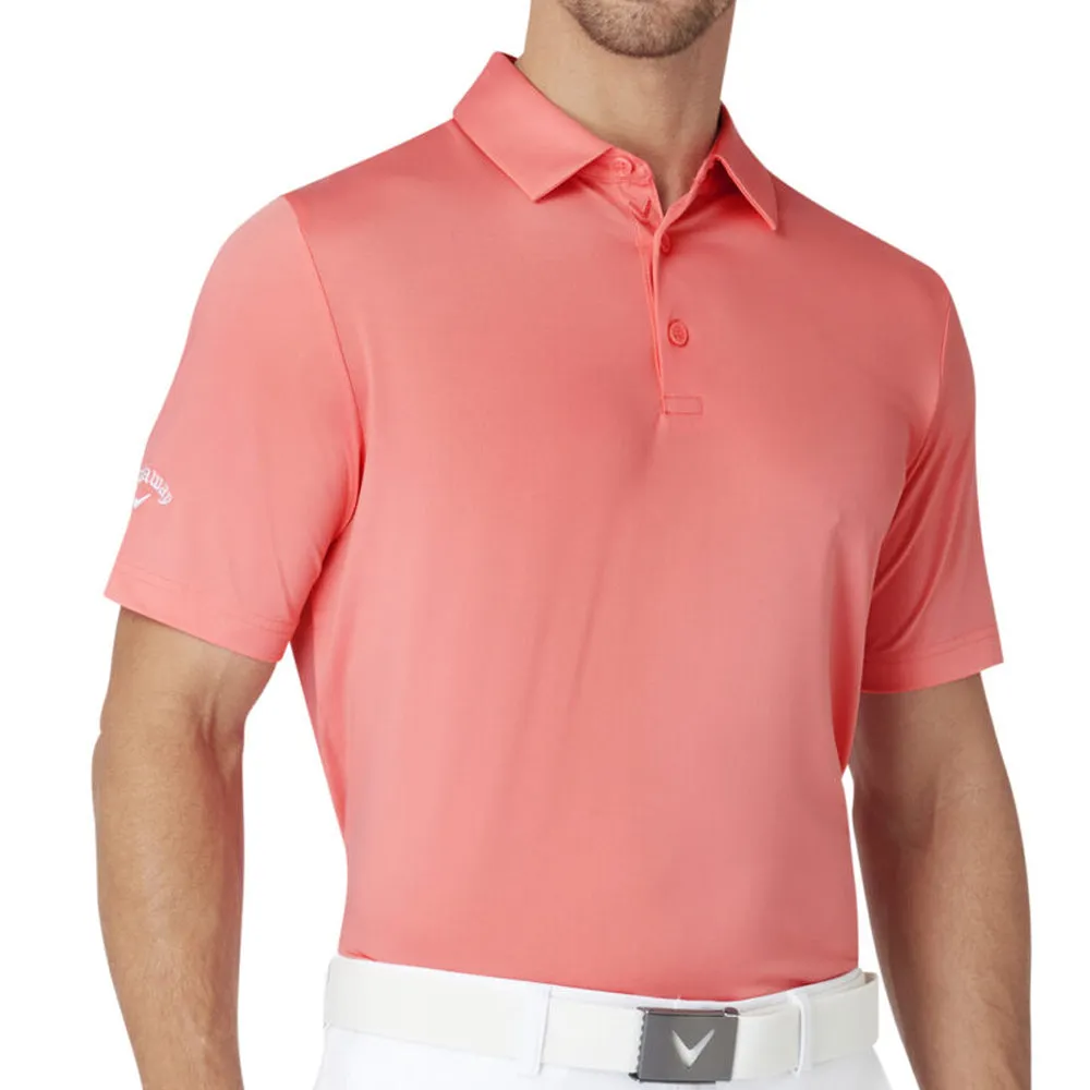 Callaway Swingtech Solid Polo Shirt - Strawberry Pink Make a Statement