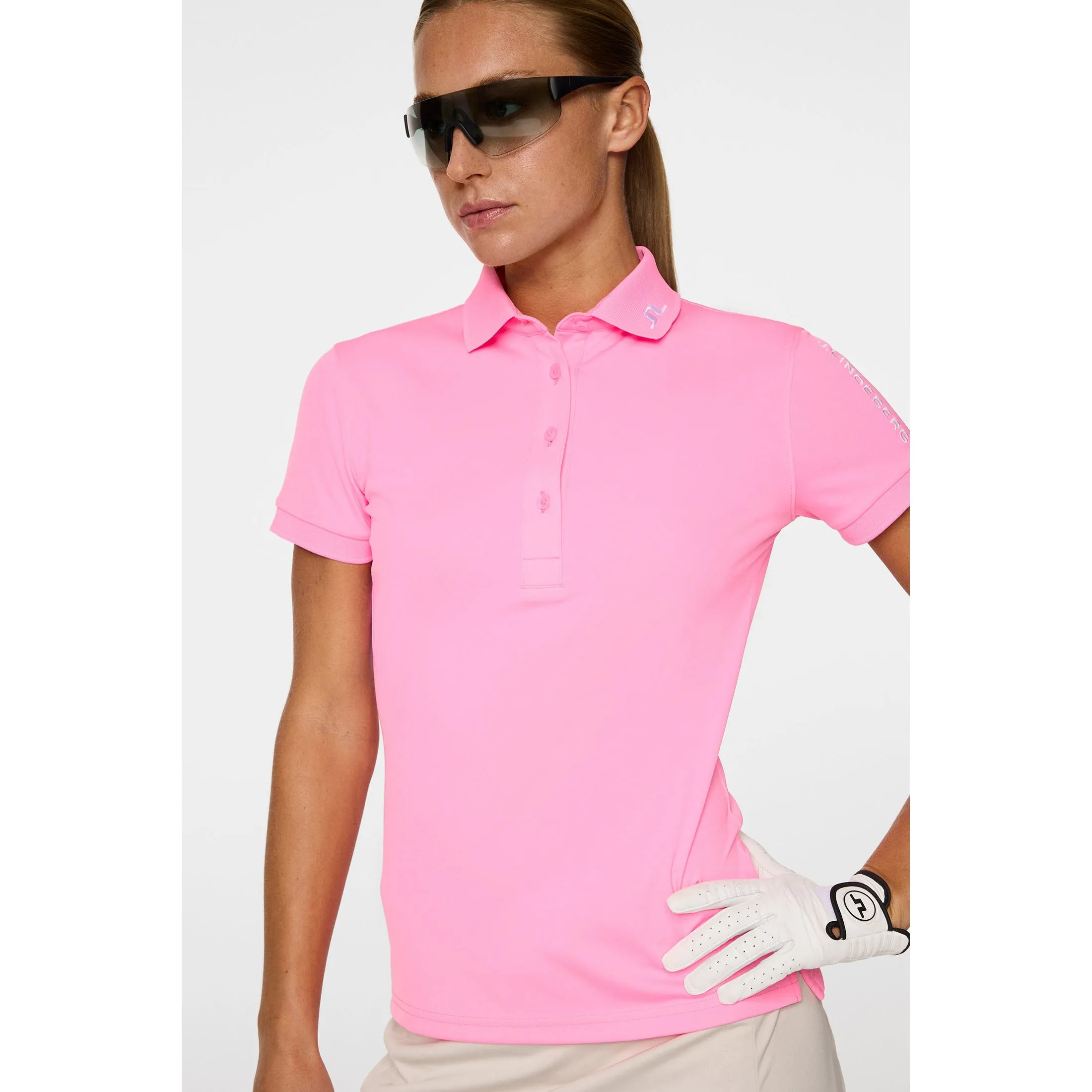 No Limits, Just Style Lead with Style J.Lindeberg Women'S Tour Tech Golf Polo Shirt - Eosine Pink