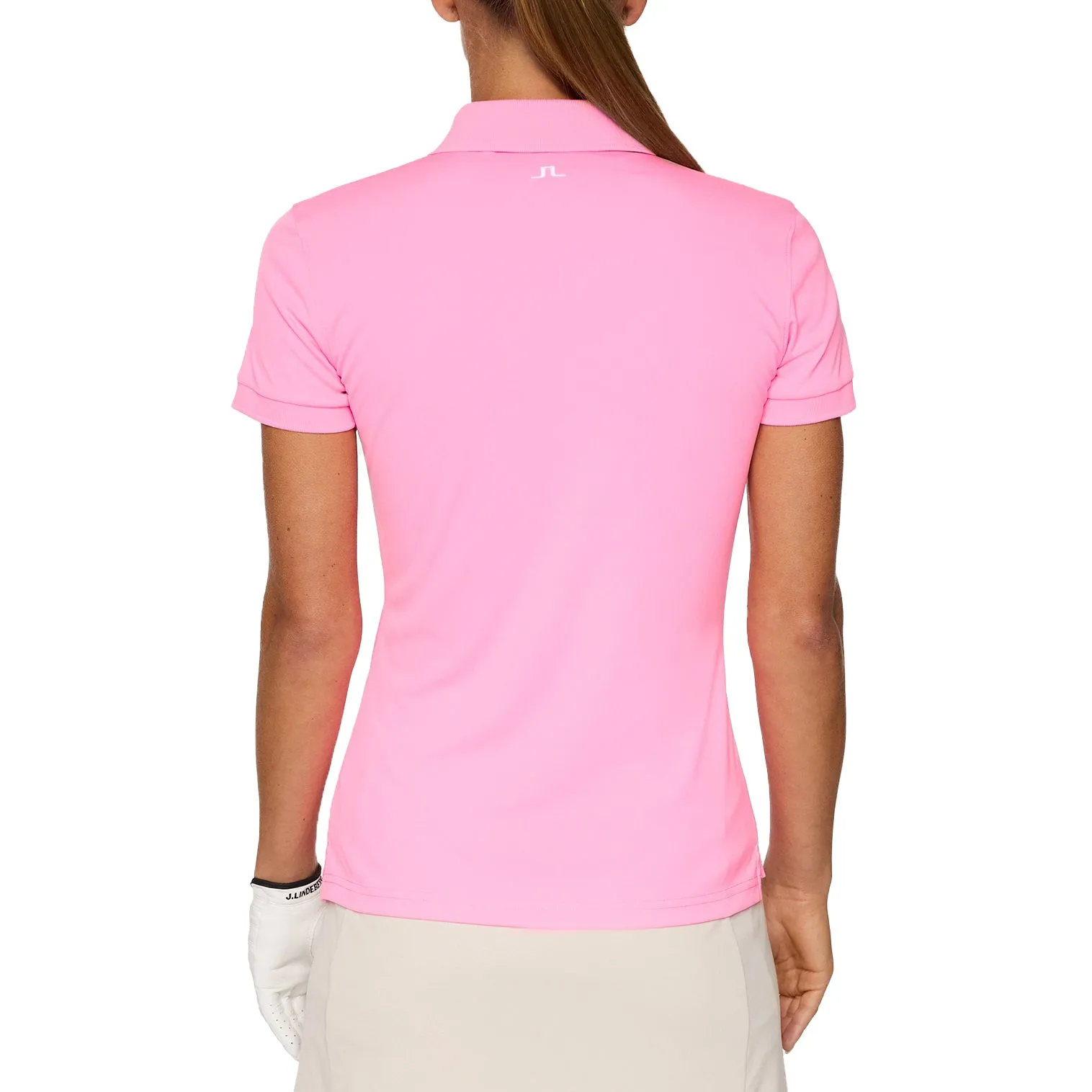 J.Lindeberg Women'S Tour Tech Golf Polo Shirt - Eosine Pink Bring the Heat