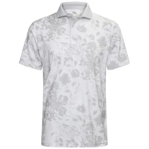 Walk with Power Puma Mattr Rose Polo Shirt - White Glow/Ash Gray