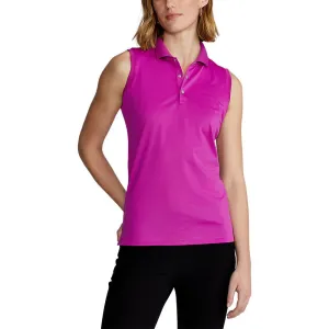 New Year's Eve Sale Cyber Monday Sale Rlx Ralph Lauren Women'S Tour Performance Sleeveless Golf Shirt - Bright Pink