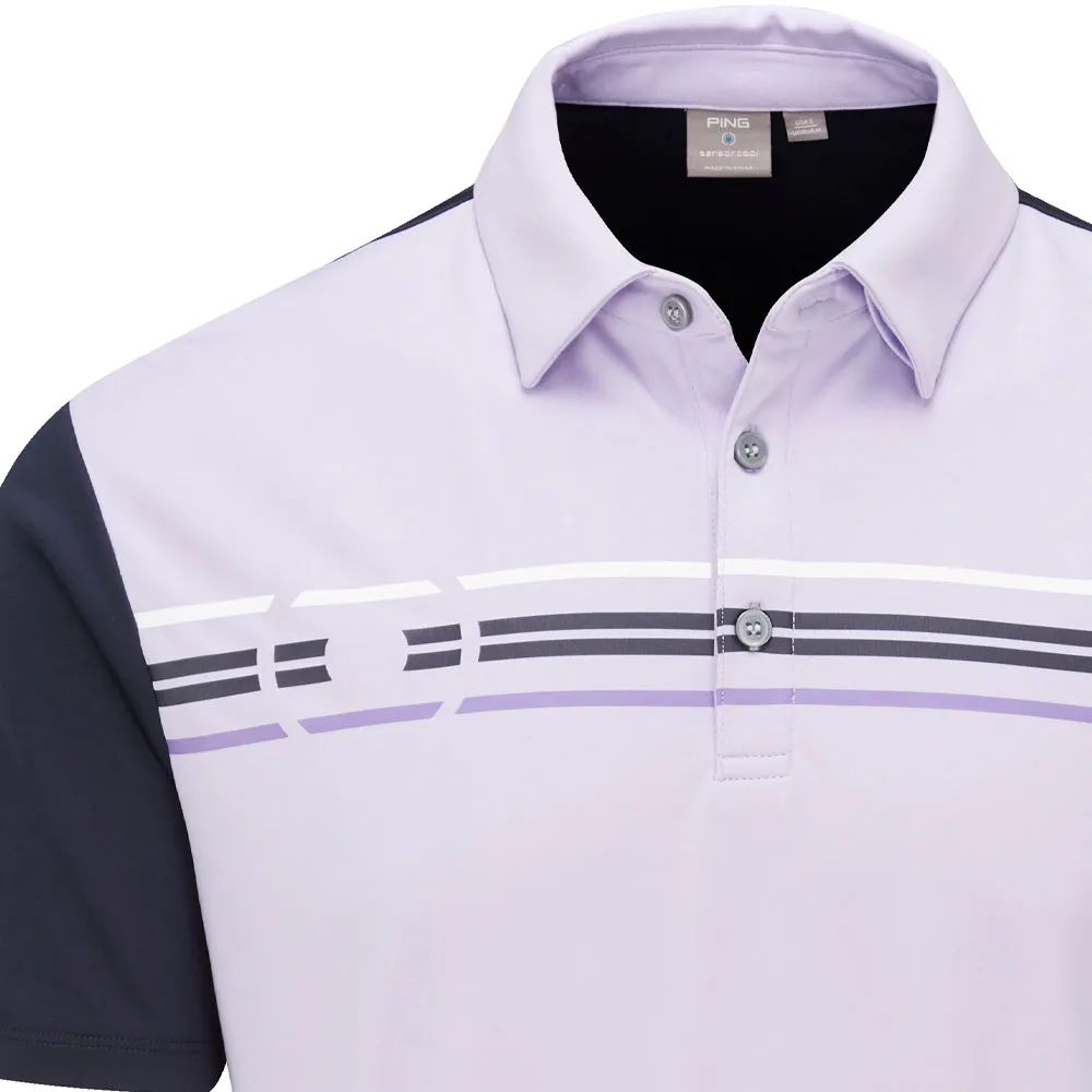 Steal Power Every Step Ping Morten Sensorcool Polo Shirt - Cool Lilac/Navy