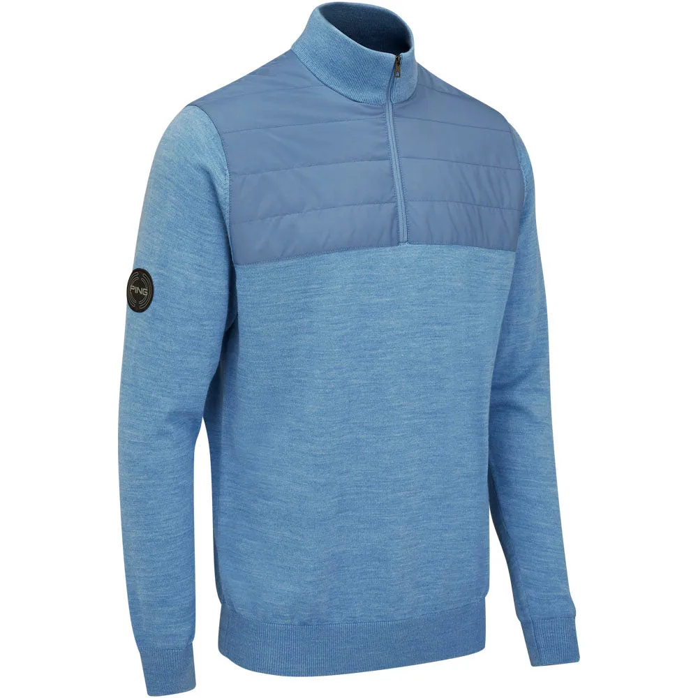 Big Savings Footwear for the Fearless Ping Randle 1/4 Zip Midlayer - Stone Blue Marl