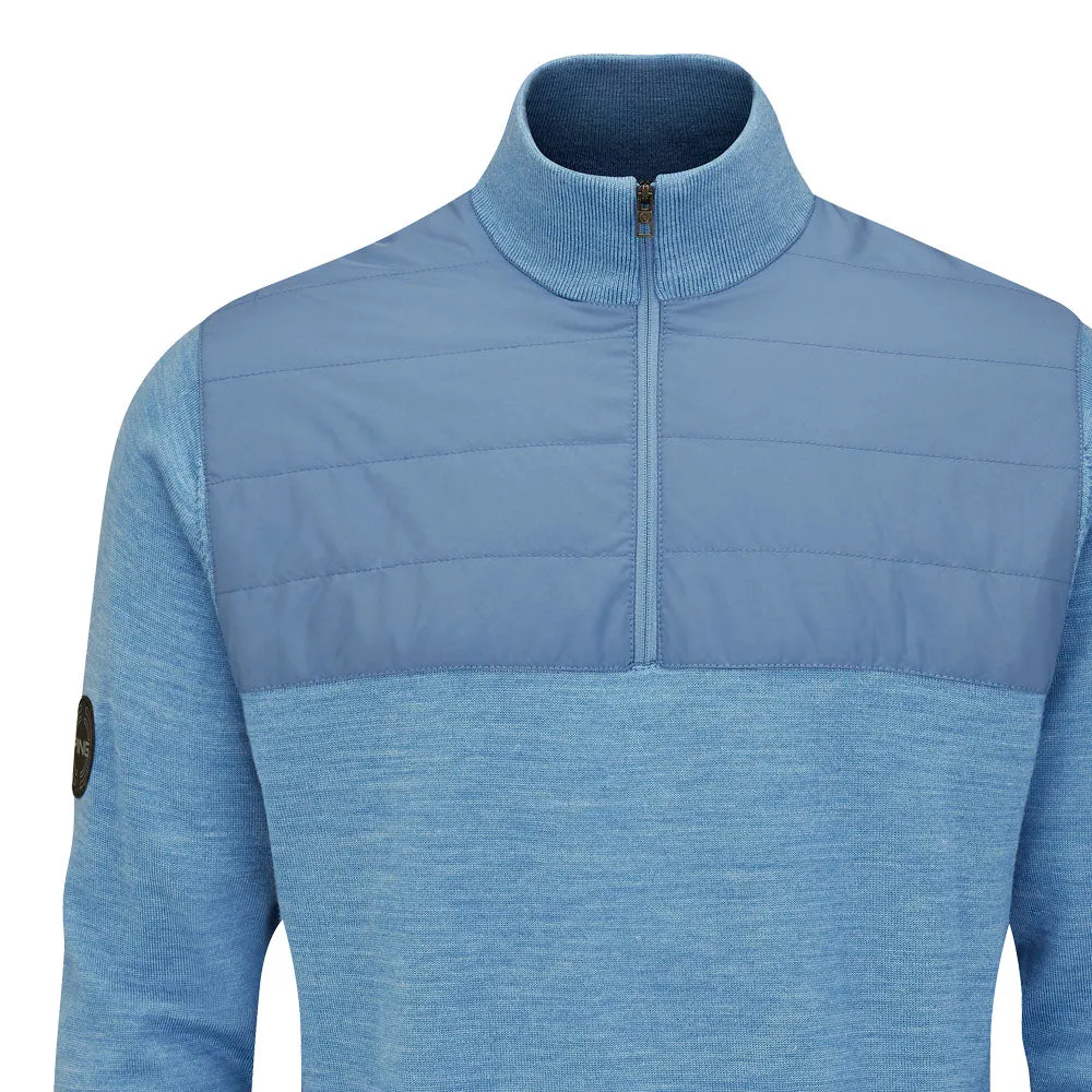 Ping Randle 1/4 Zip Midlayer - Stone Blue Marl Cyber Monday Sale