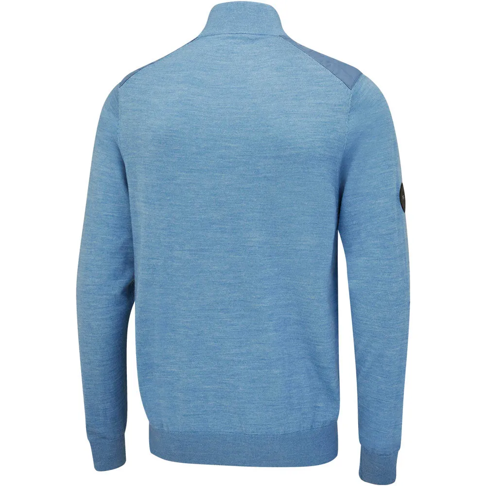 Ping Randle 1/4 Zip Midlayer - Stone Blue Marl Redefine Classic