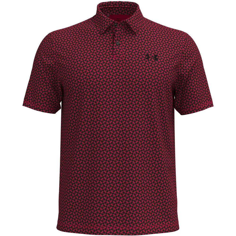 Under Armour T2G Printed Polo Shirt - Racer Red/Black/White Economical