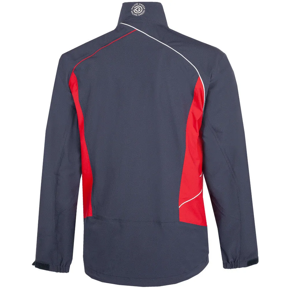 Black Friday Deal Walk with Purpose Galvin Green Ames Waterproof Dryvr Jacket - Navy/Red