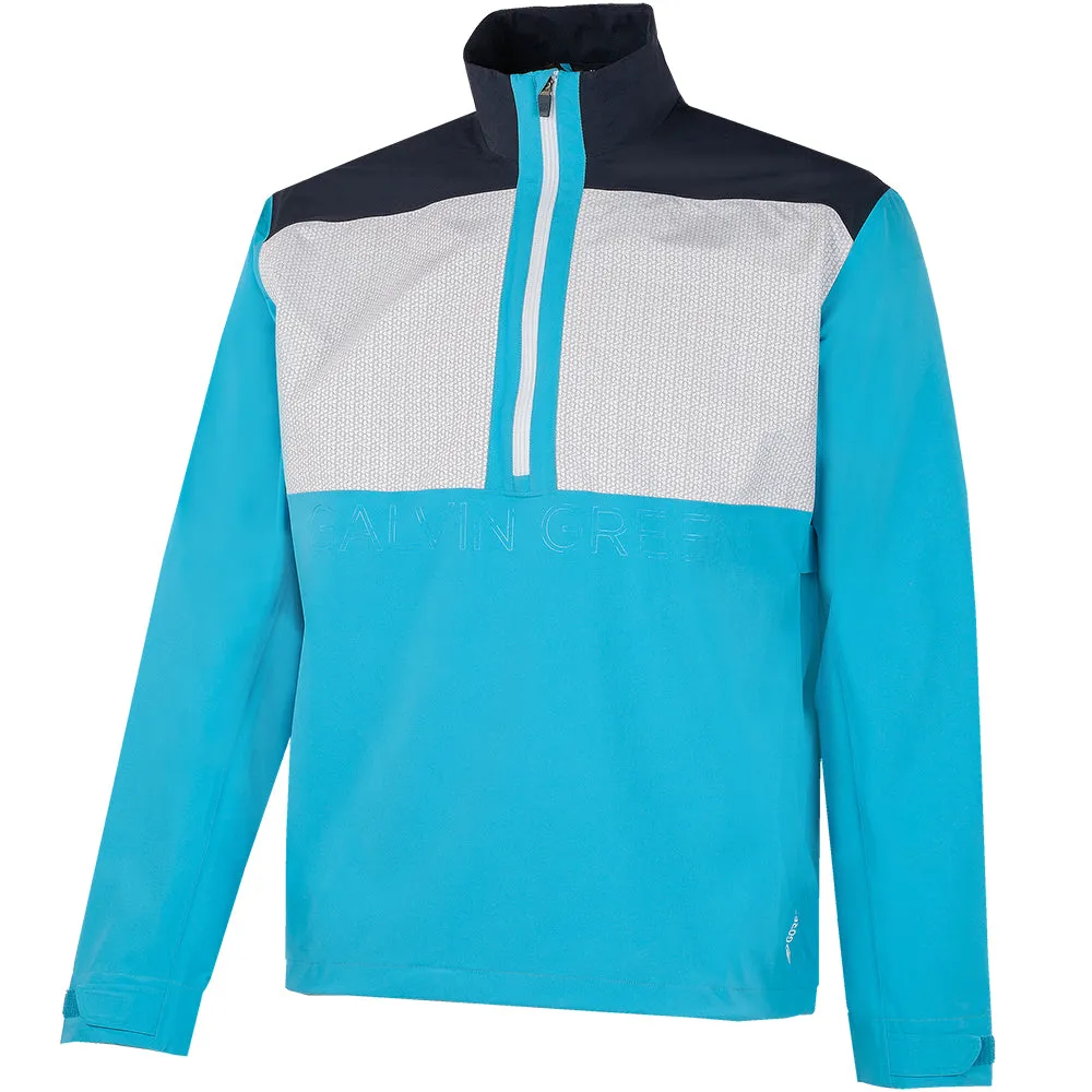 Break Boundaries Galvin Green Ashford 1/2 Zip Gore-Tex Waterproof Jacket - Aqua/Navy/White