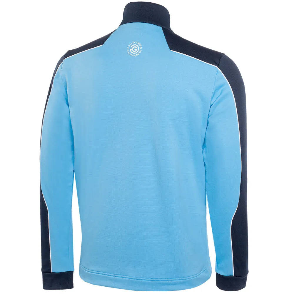 Galvin Green Dave 1/4 Zip Pullover - Alaskan Blue/Navy Walk Tall