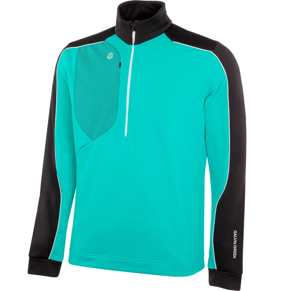 Galvin Green Dave 1/4 Zip Pullover - Black/Atlantis Green Built for the Bold Affordable