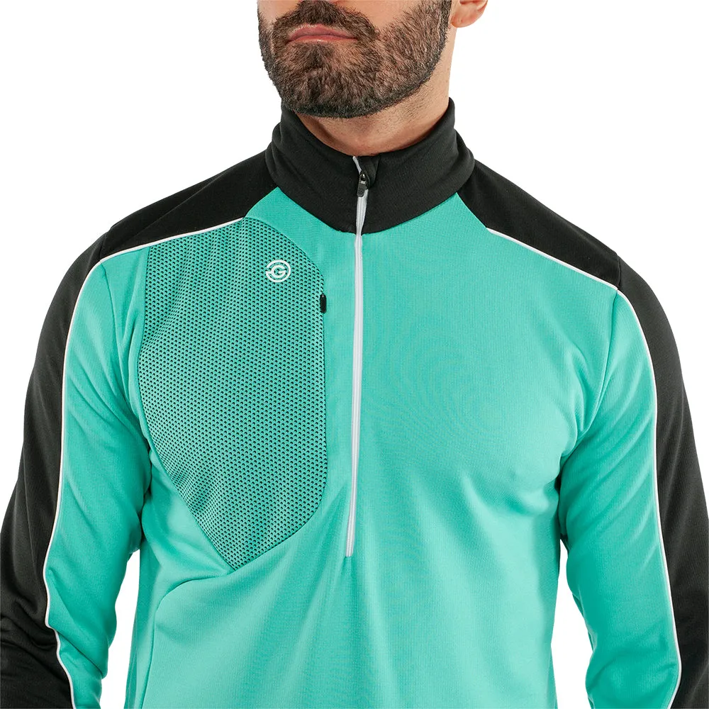 Galvin Green Dave 1/4 Zip Pullover - Black/Atlantis Green Fearlessly You
