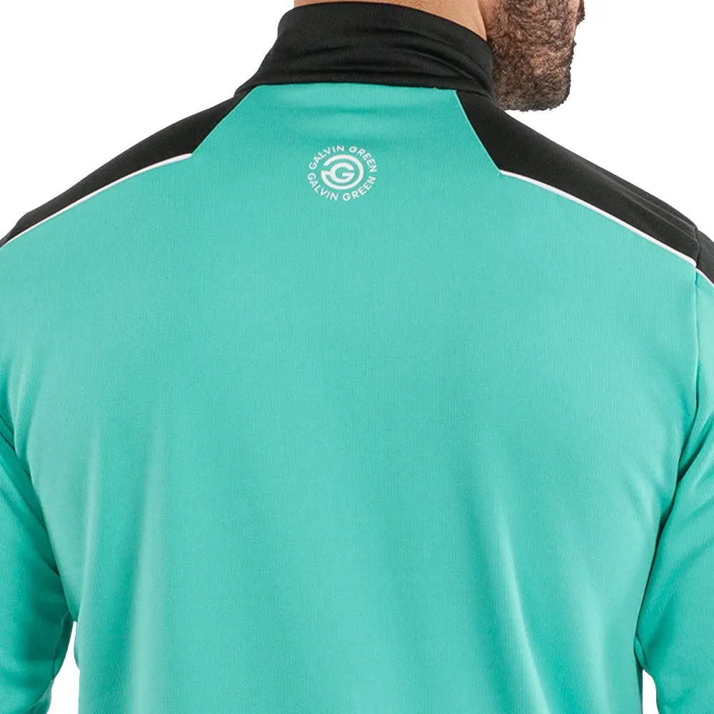 Galvin Green Dave 1/4 Zip Pullover - Black/Atlantis Green Born to Stand Out
