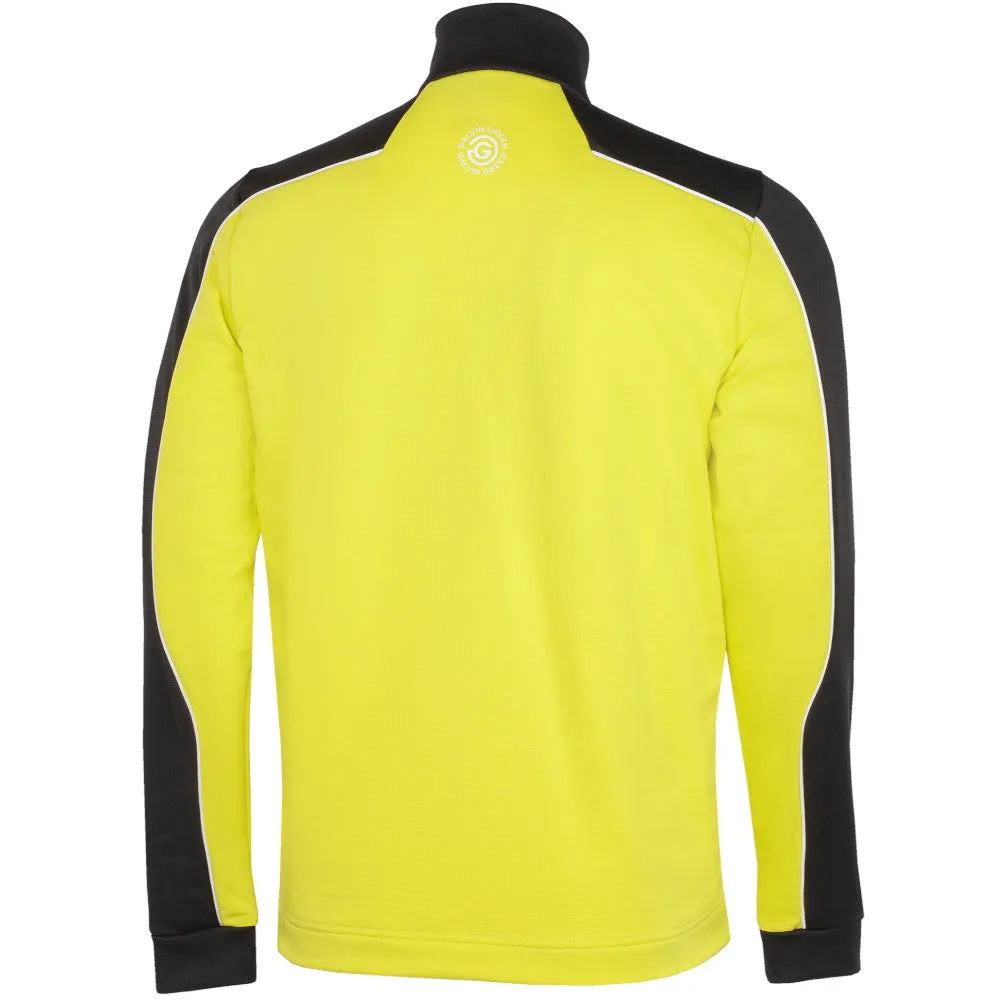 Halloween Sale Galvin Green Dave 1/4 Zip Pullover - Sunny Lime/Black