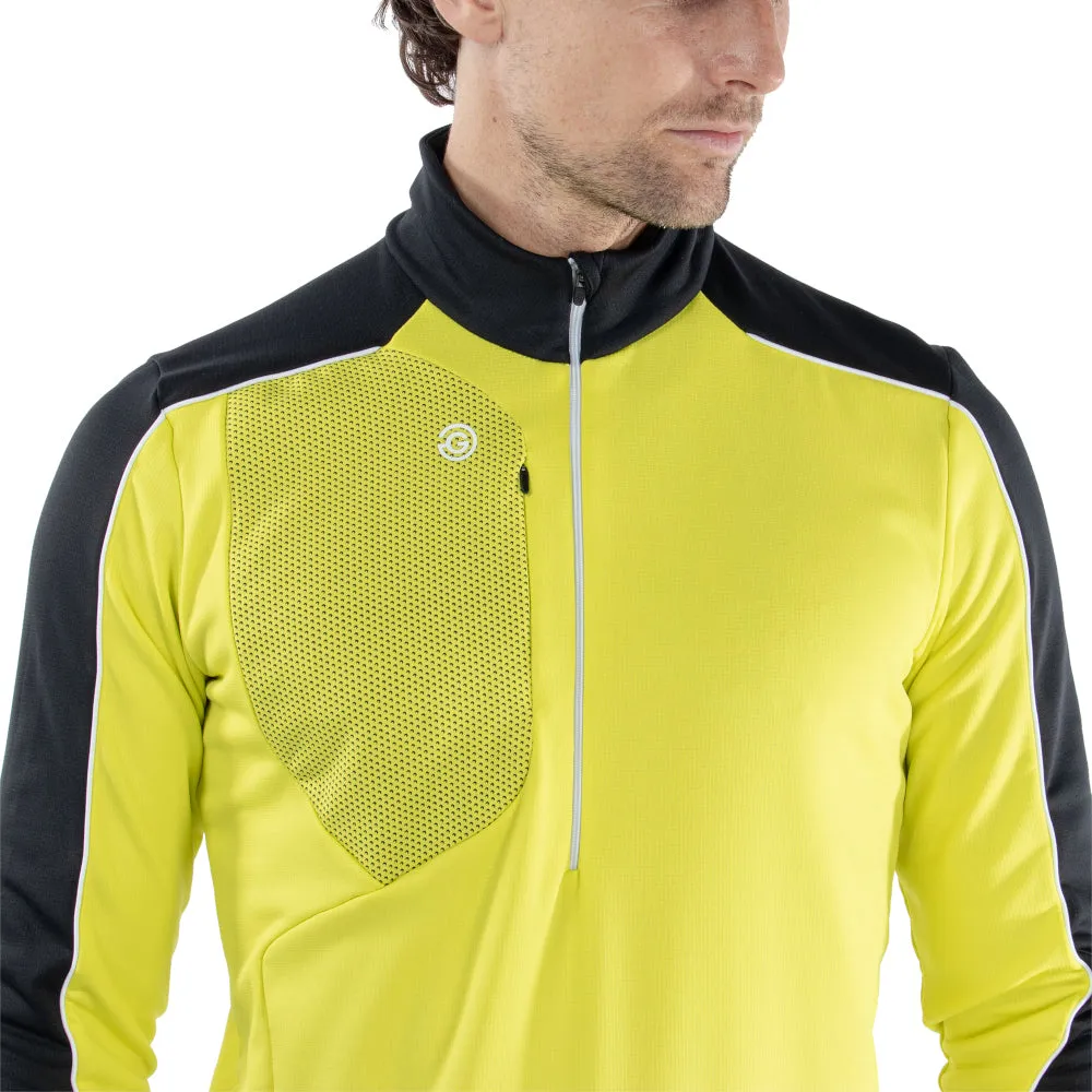 Galvin Green Dave 1/4 Zip Pullover - Sunny Lime/Black Feel the Energy Keep Going Strong