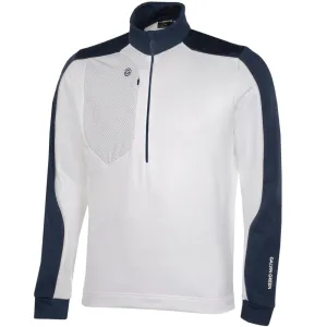 Galvin Green Dave 1/4 Zip Pullover - White/Navy Winter Sale Thanksgiving Day Sale