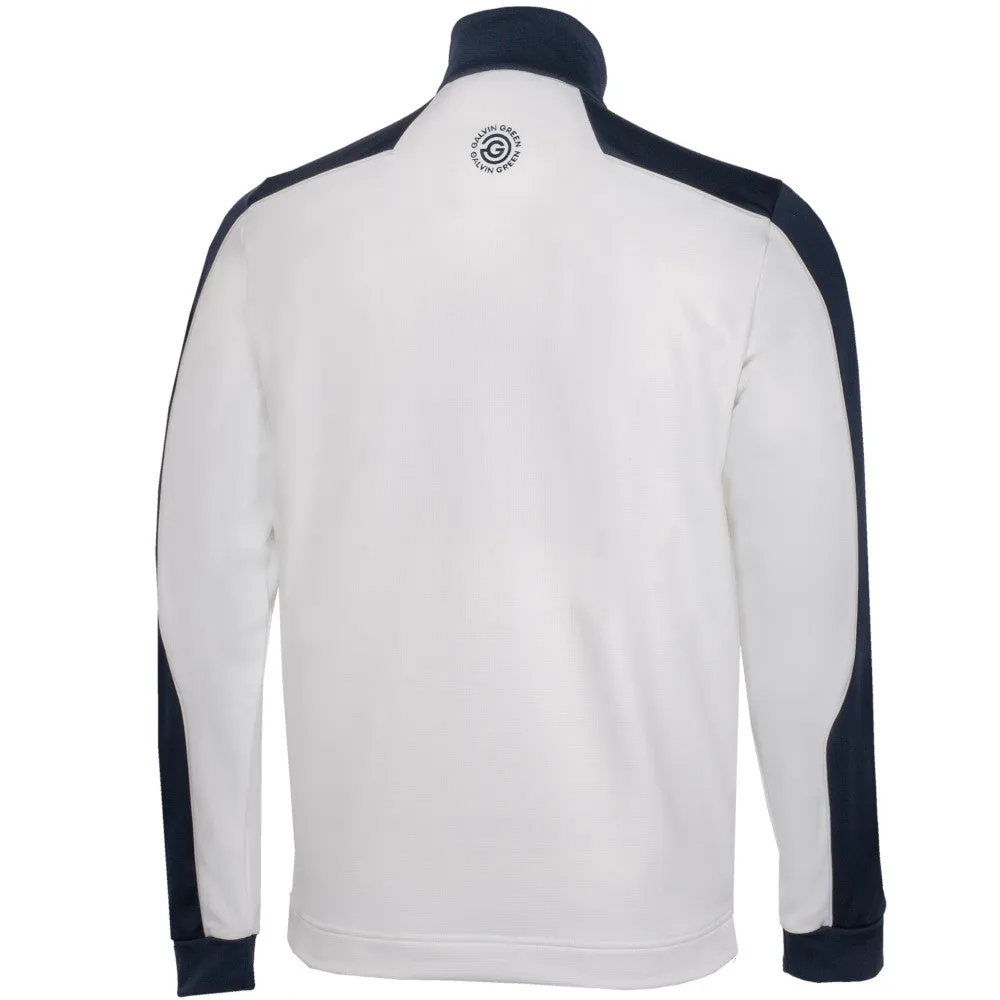 Galvin Green Dave 1/4 Zip Pullover - White/Navy Walk Loud