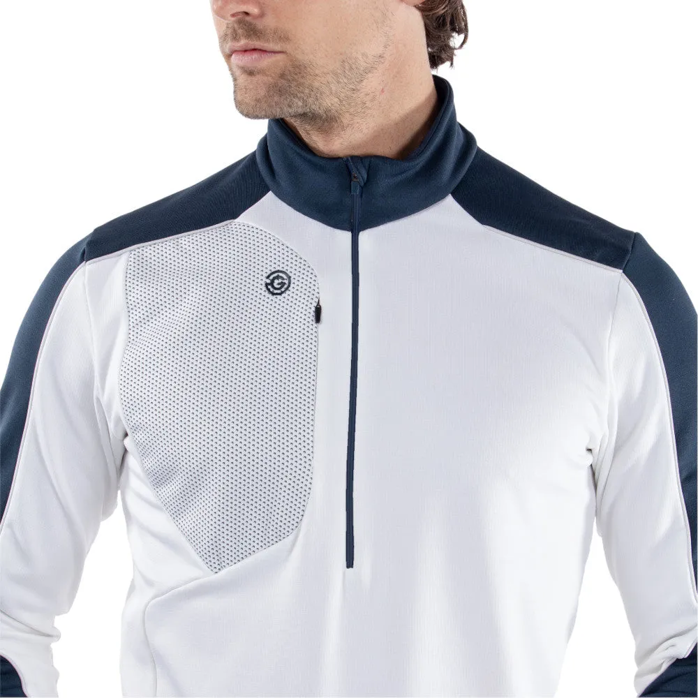 Power Every Step Galvin Green Dave 1/4 Zip Pullover - White/Navy