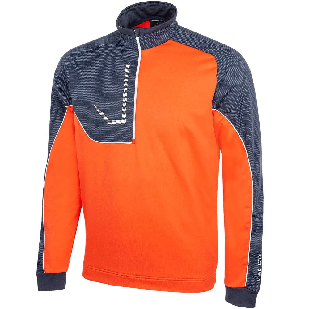 Fearlessly You Dare to Lead Galvin Green Daxton 1/2 Zip Insula Pullover - Orange/Navy/White