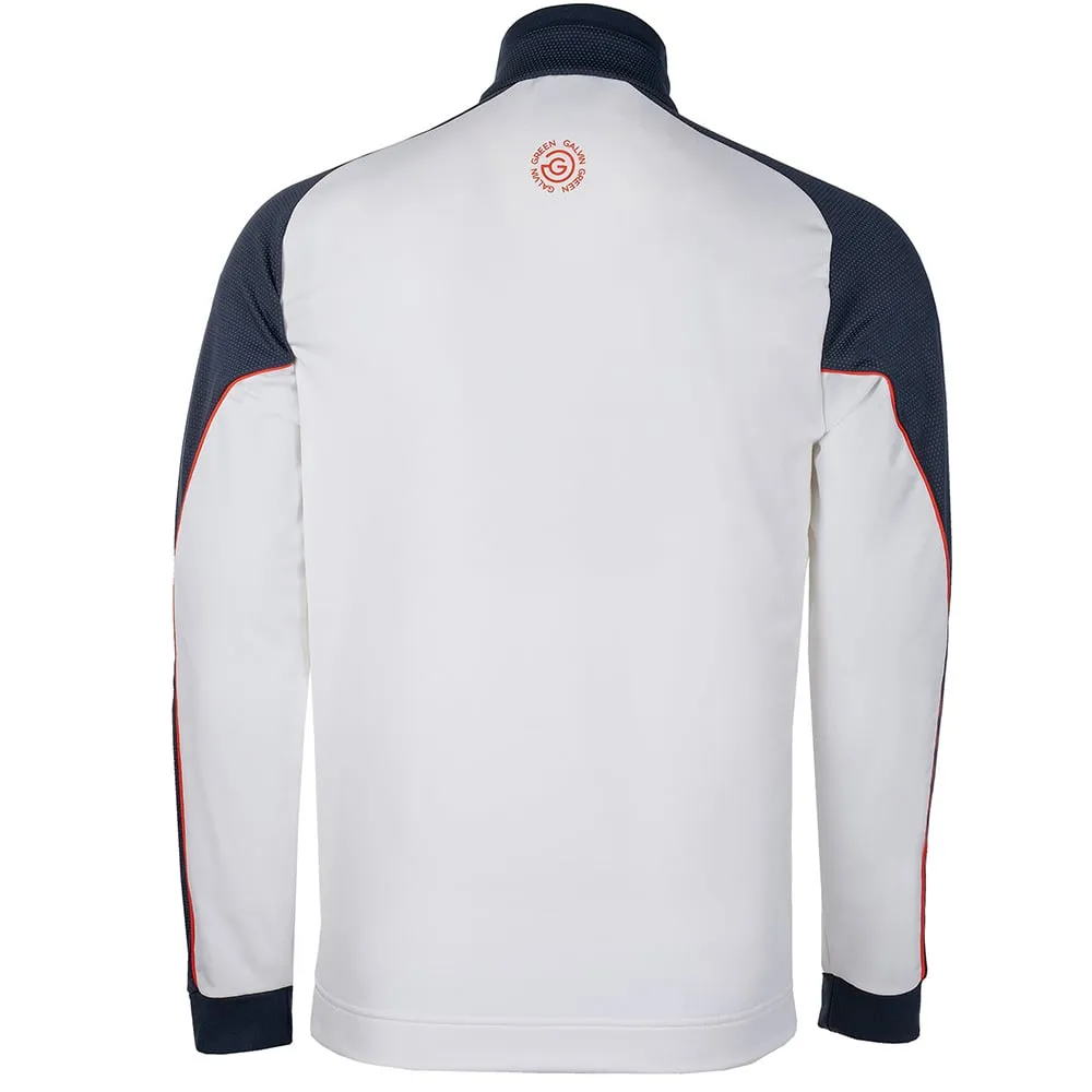 Galvin Green Daxton Insula 1/4 Zip Pullover - White/Navy/Orange Empower Your Journey Flash Sale