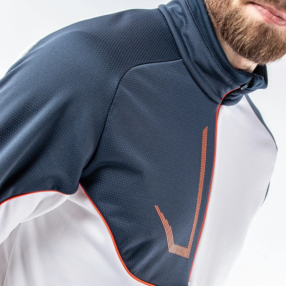 Mother's Day Sale Flash Sale Galvin Green Daxton Insula 1/4 Zip Pullover - White/Navy/Orange