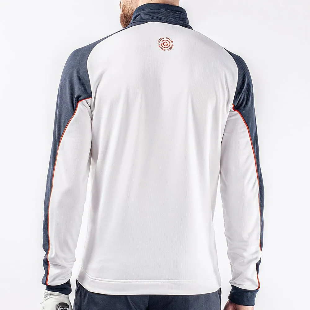 Galvin Green Daxton Insula 1/4 Zip Pullover - White/Navy/Orange Affordable