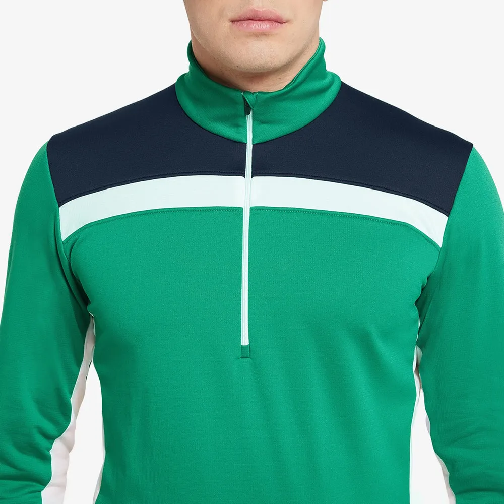 Galvin Green Dean 1/2 Zip Pullover - Navy/Golf Green Special Offer