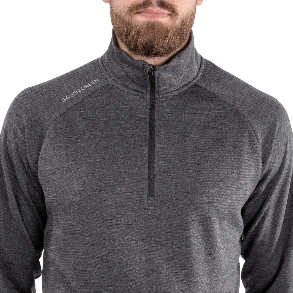Style Meets Power Galvin Green Dion 1/4 Zip Pullover - Black Melange