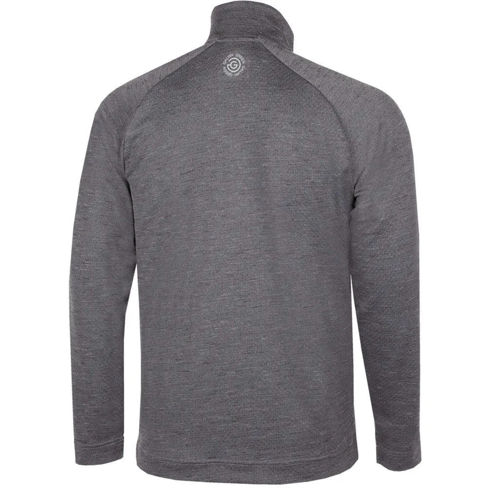 Galvin Green Dion 1/4 Zip Pullover - Black Melange Made to Move Labor Day Sale