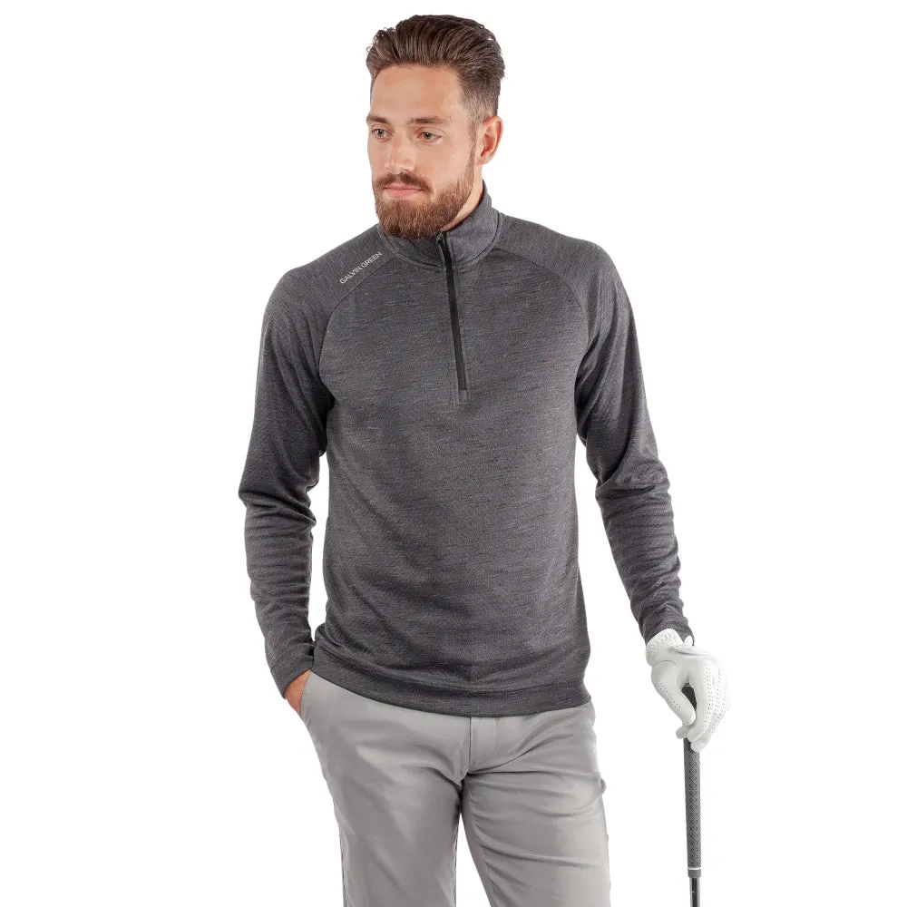 Galvin Green Dion 1/4 Zip Pullover - Black Melange Father's Day Sale